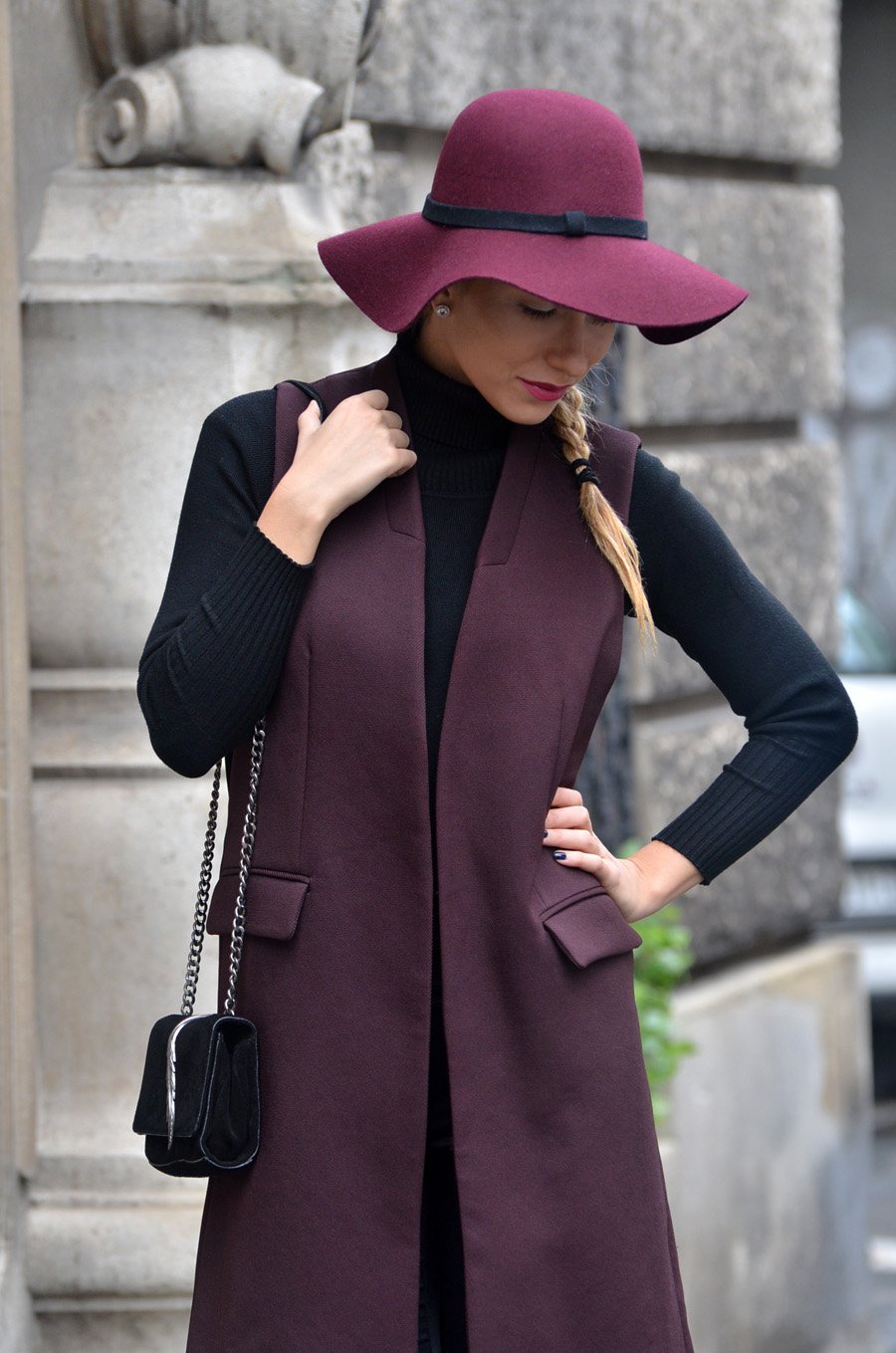  Fall Burgundy Outfit / Stasha Fashion Blog By Anastasija