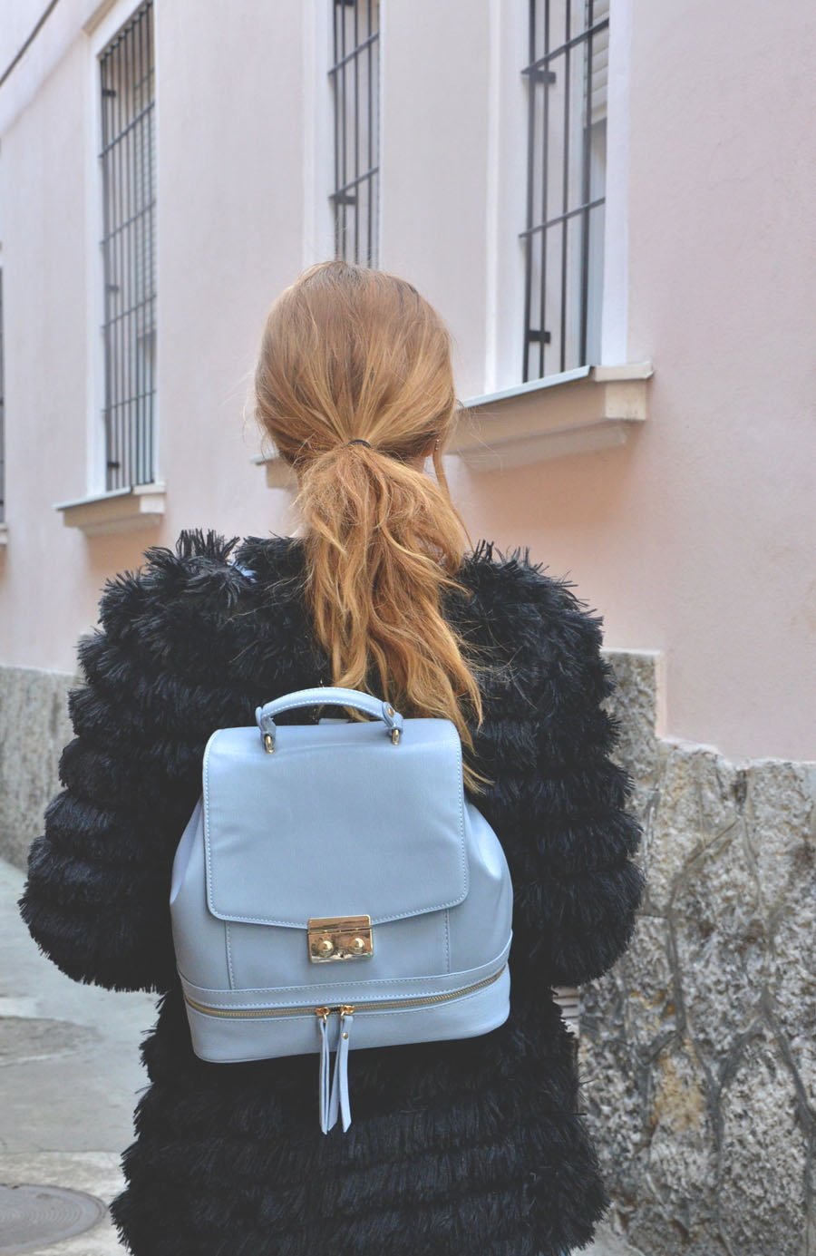 Baby blue Black Outfit  / Stasha fashion Blog by Anastasija Milojevic