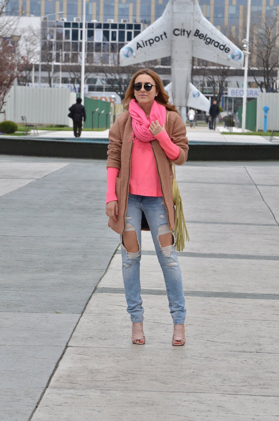 jeans, sandals, pastels outfit by Anastasija Milojevic / Stasha Fashion Blog