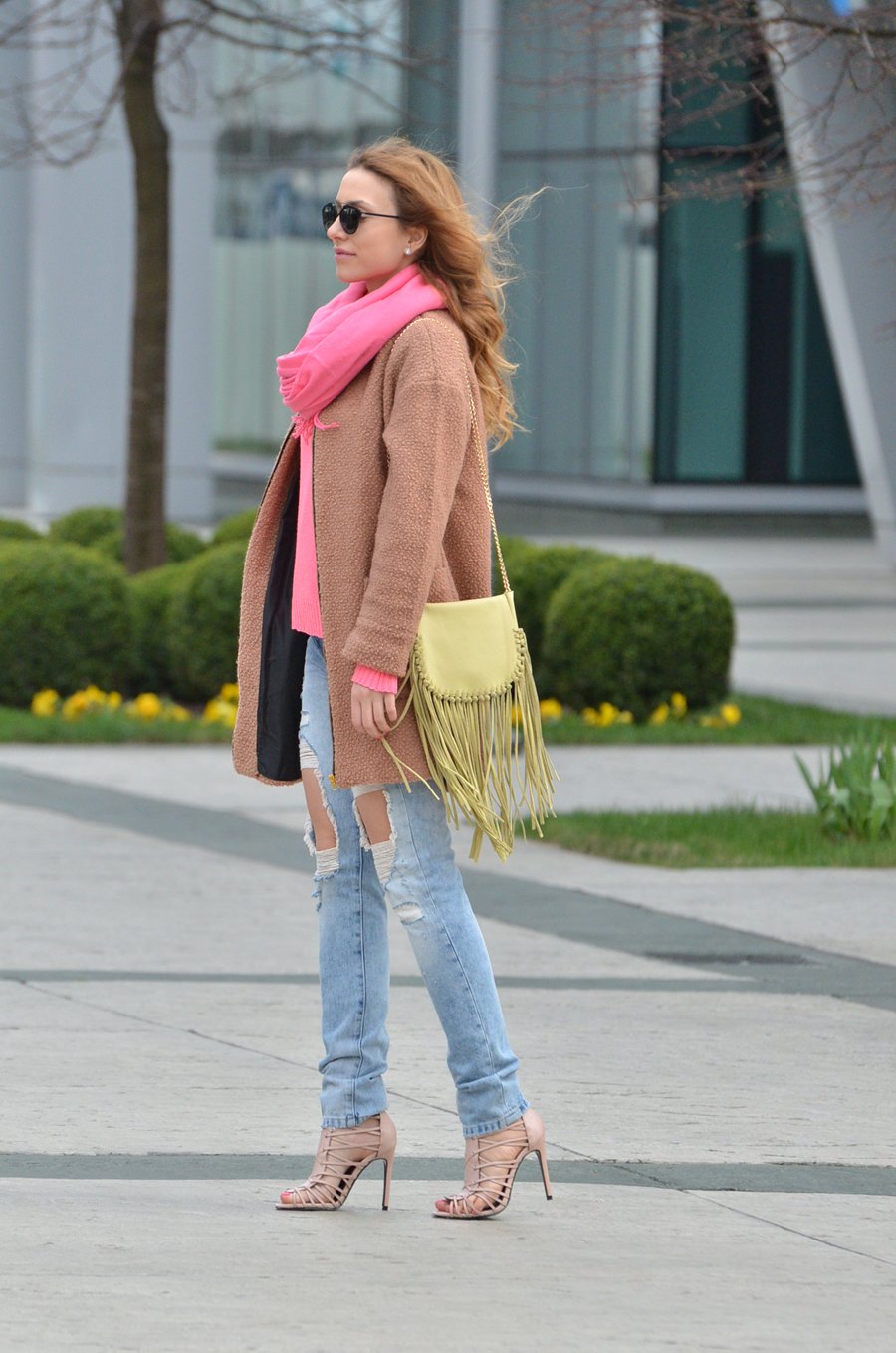 jeans, sandals, pastels outfit by Anastasija Milojevic / Stasha Fashion Blog