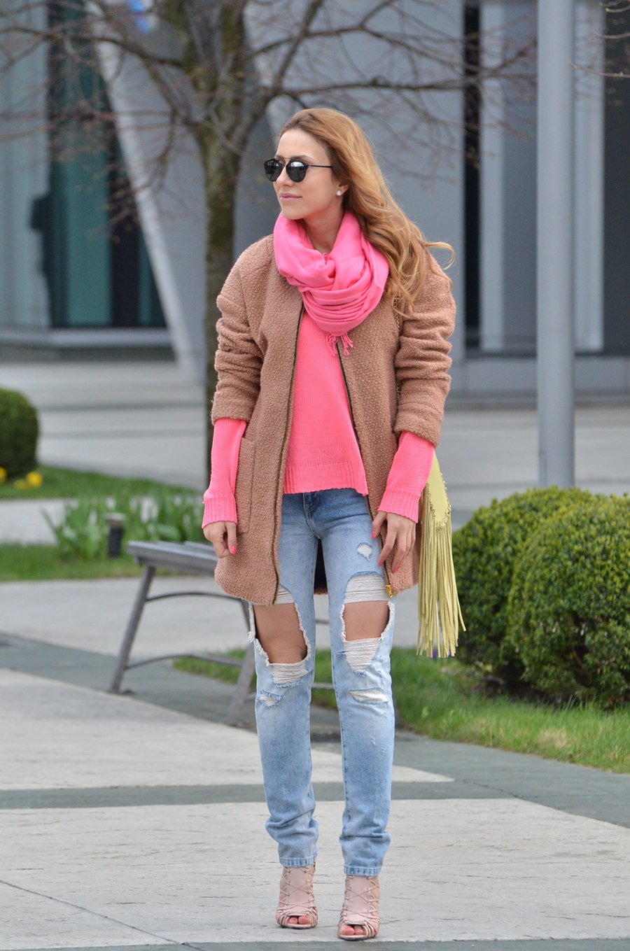 jeans, sandals, pastels outfit by Anastasija Milojevic / Stasha Fashion Blog