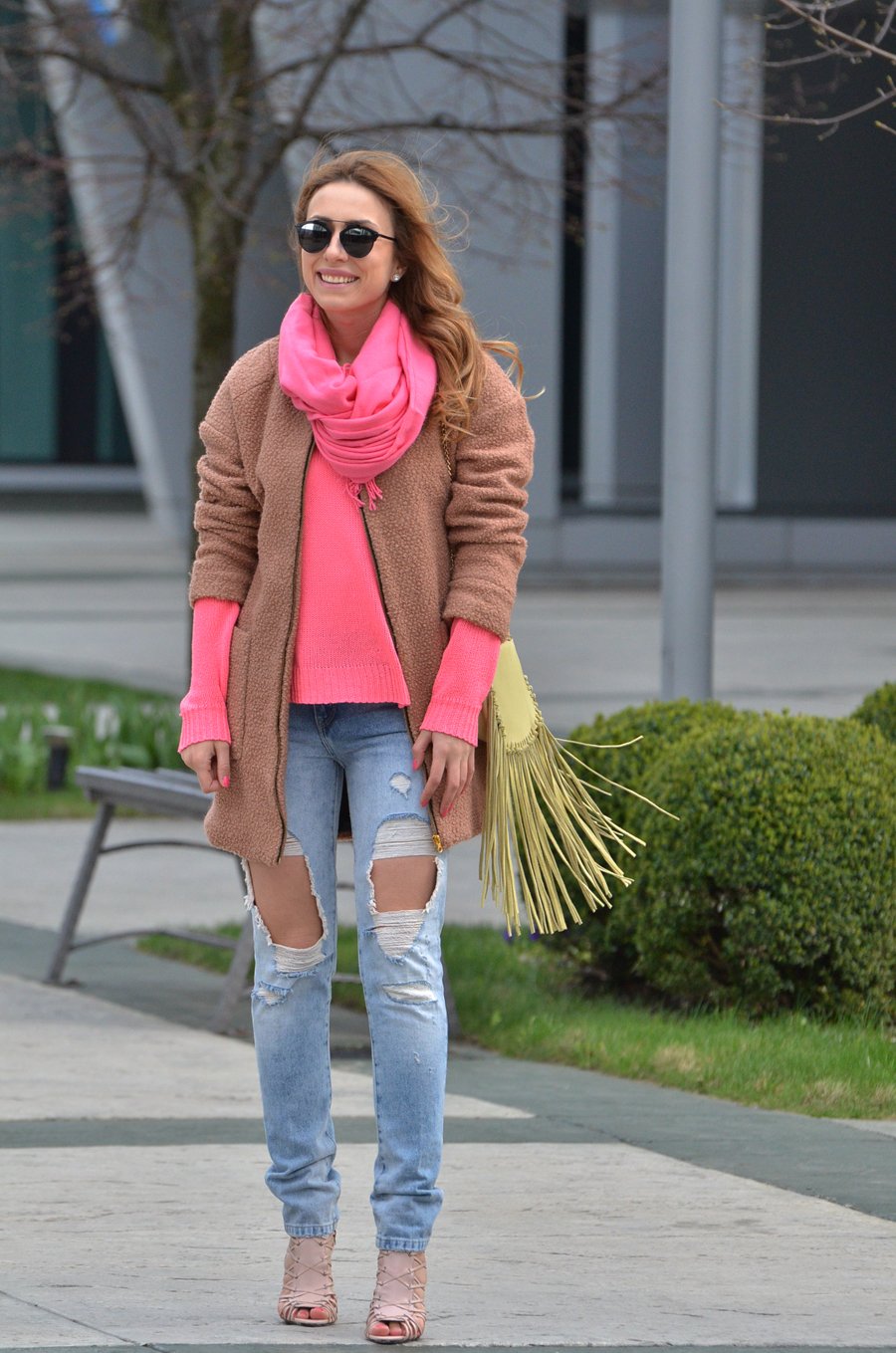 jeans, sandals, pastels outfit by Anastasija Milojevic / Stasha Fashion Blog