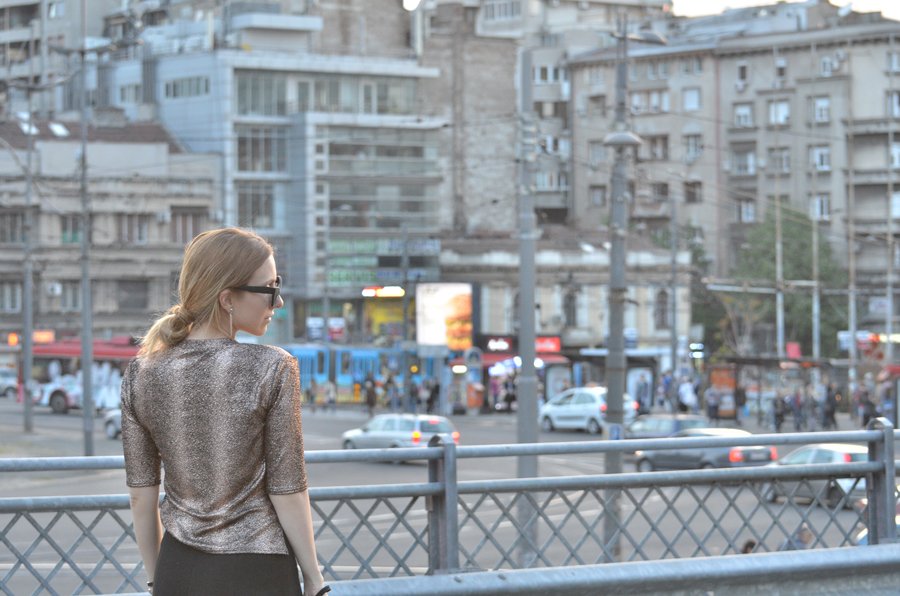 The gold blouse/ Stasha Fashion Blog by Anastasija Milojevic