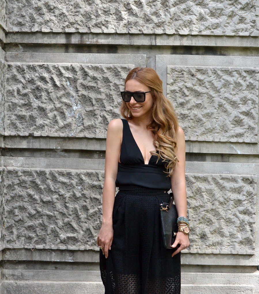 Black Outfit, Green Shoes / Stasha Fashion Blog by Anastasija Milojevic