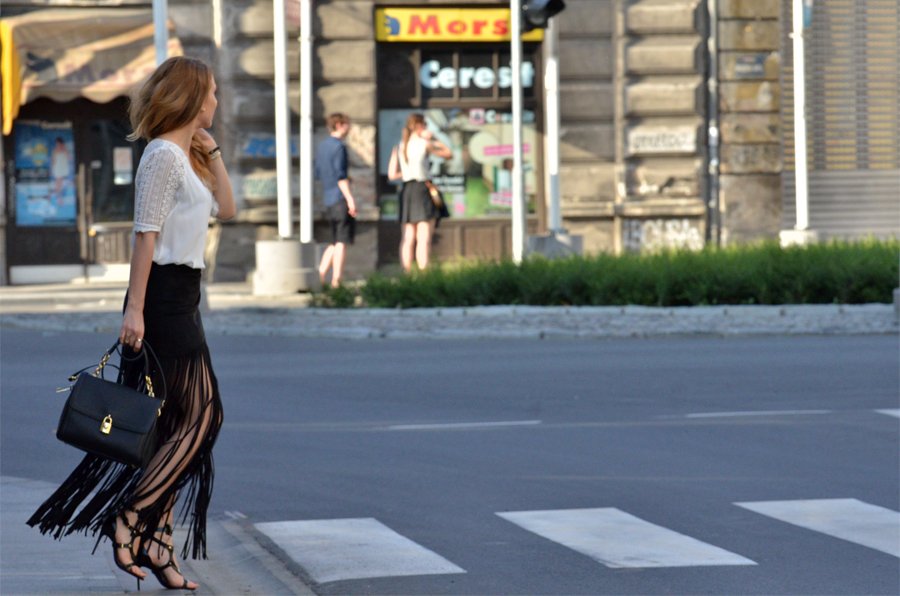 Tom Ford Triple-Buckle Metallic Sandals and Dolce&Gabbana dolce bag Outfit / Stasha Fashion blog by Anastasija Milojevic 