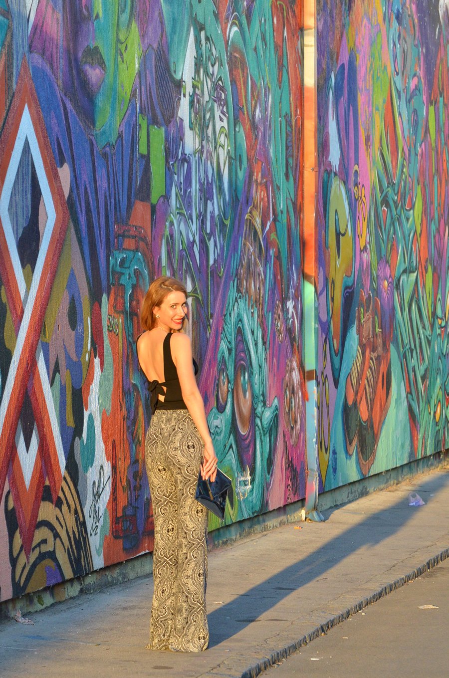  Graffiti & Loose Flared Printed Trousers / Stasha Fashion Blog by Anastasija Milojevic