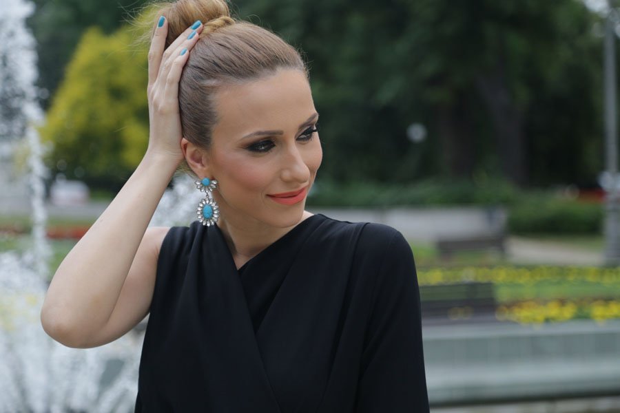 Elegant Black Jumpsuit / Crni Kombinezon - Stasha Fashion blog by Anastasija, make up by Ana Nikolic