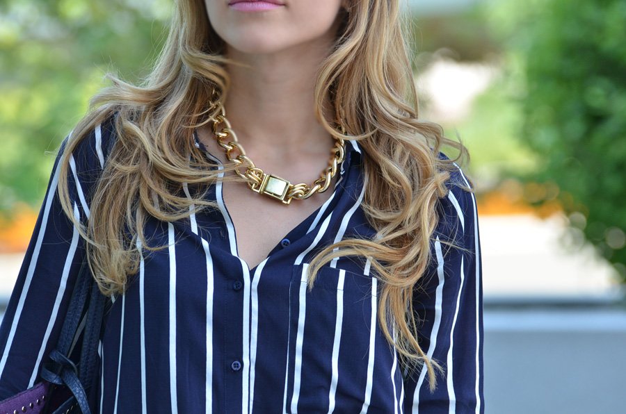  Striped Shirt Outfit / Stasha fashion Blog by Anastasija