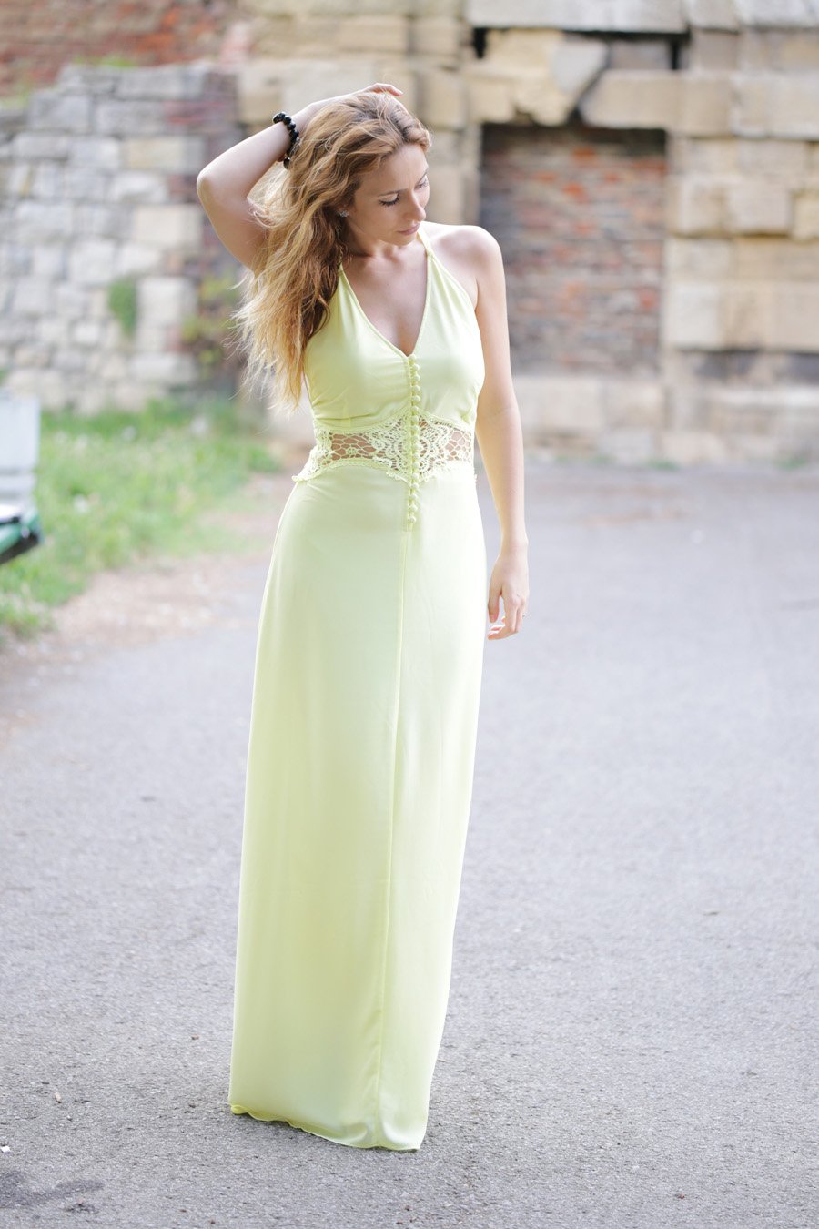 Maxi Pastel Yellow Summer Dress / Stasha Fashion Blog by Anastasija