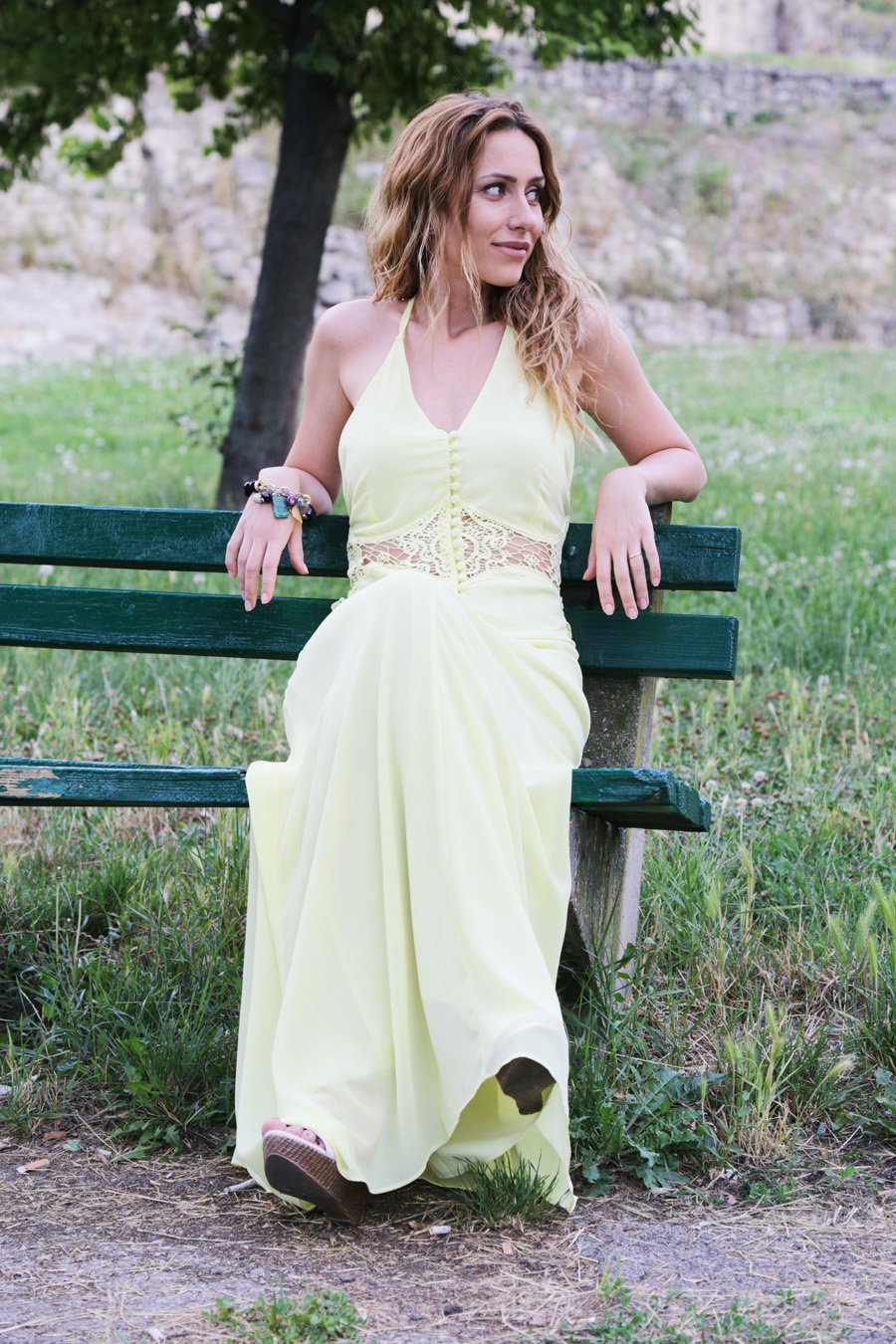 Maxi Pastel Yellow Summer Dress / Stasha Fashion Blog by Anastasija