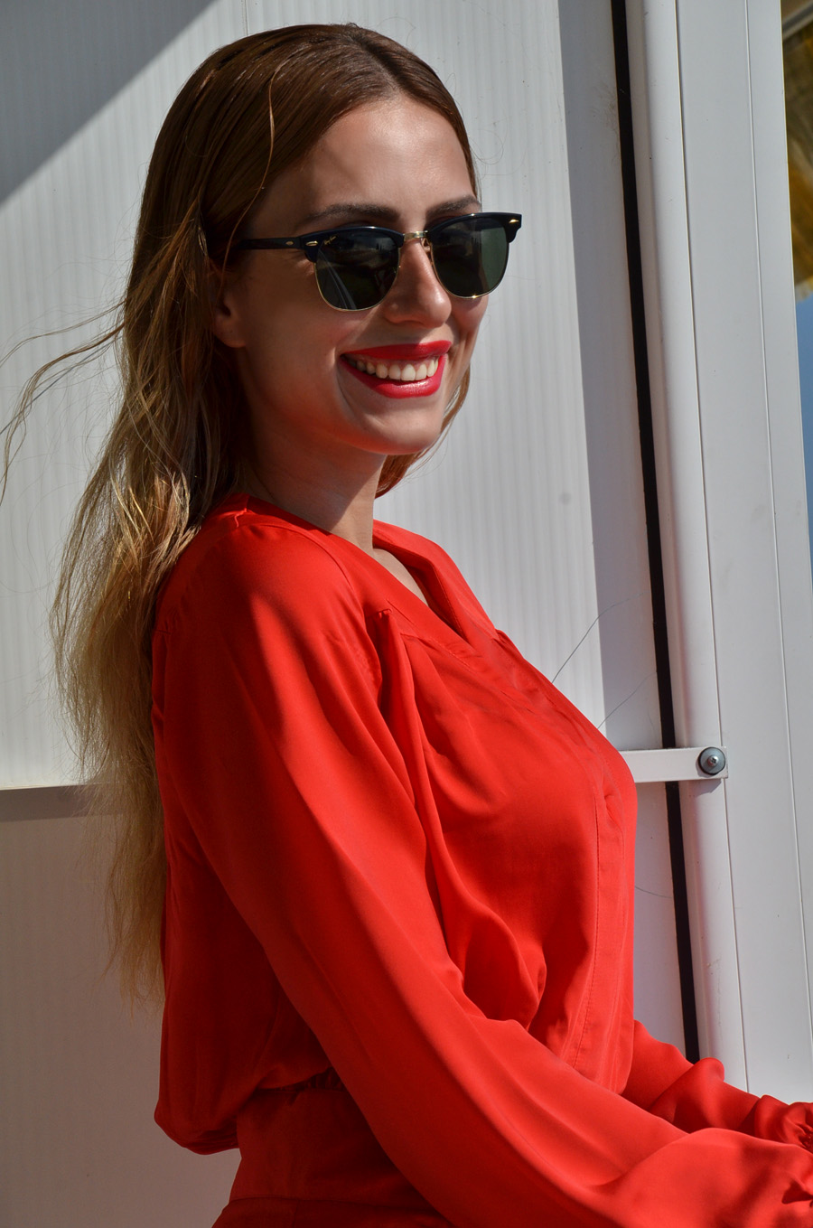 Red Romper / Stasha Fashion Blog by Anastasija