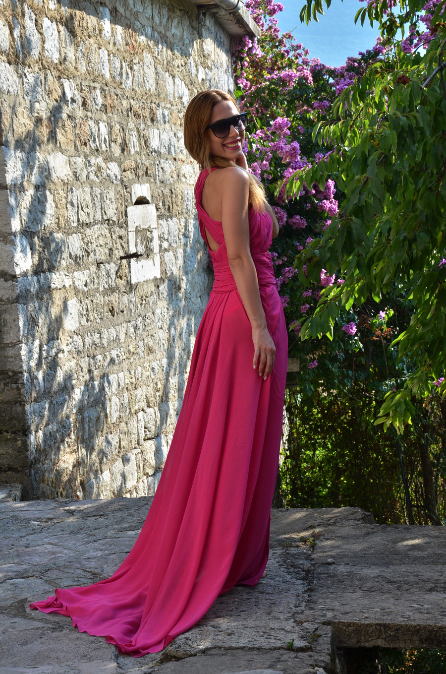 Fuschia pink dress / Stasha Fashion blog by Anastasija
