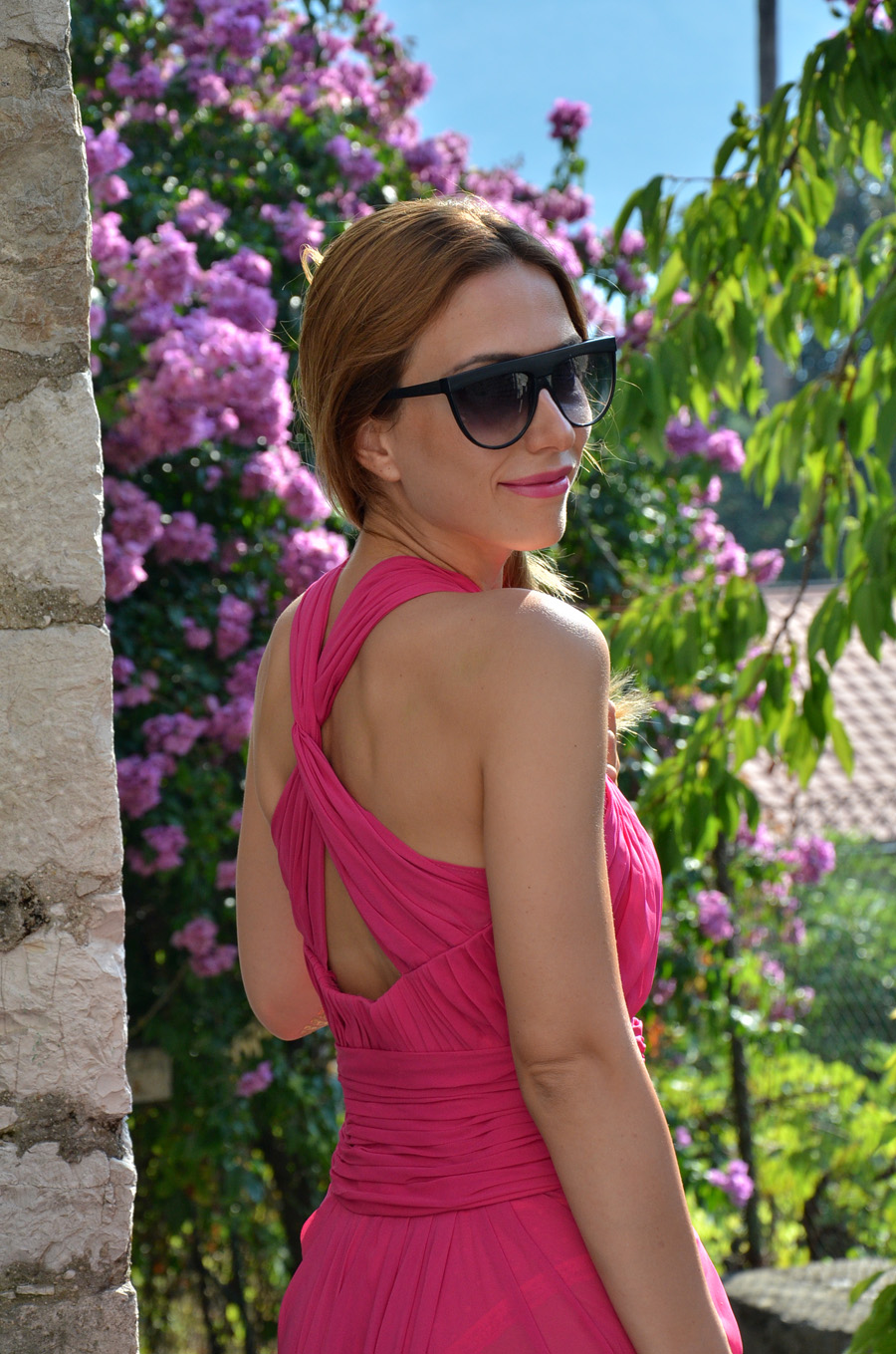 Fuschia pink dress / Stasha Fashion blog by Anastasija