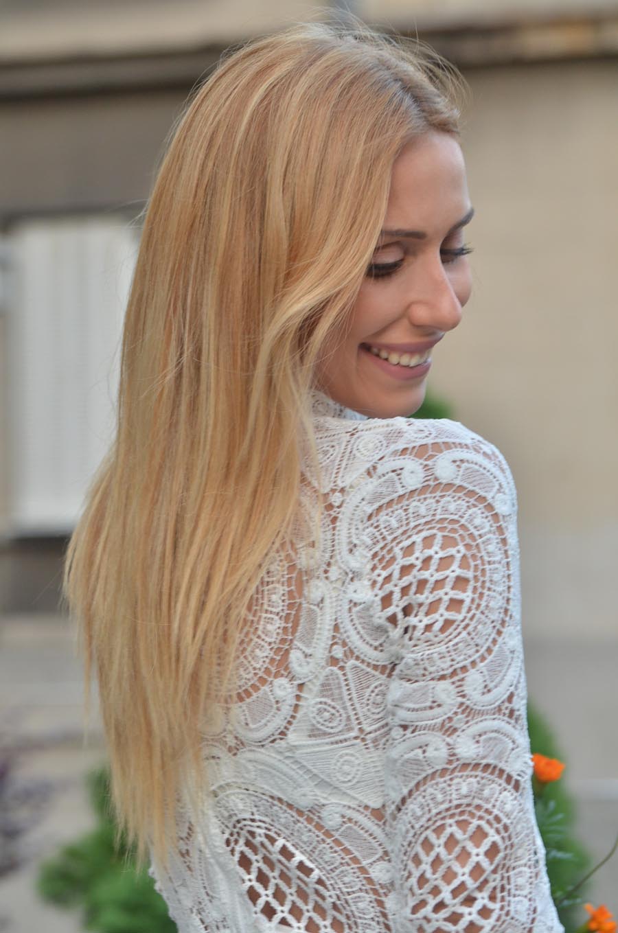 White Lace Long Sleeve Bodycon Dress / Stasha Fashion Blog