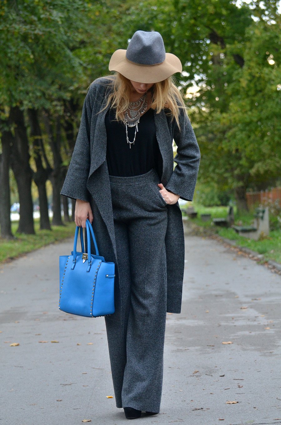 Knitwear All Over Outfit and valentino Bag / Stasha Fashion Blog by Anastasija