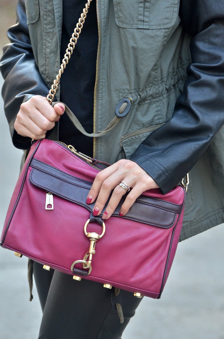 Rebecca Minkoff Mini MAC bag and nails detail by Anastasija Djuric