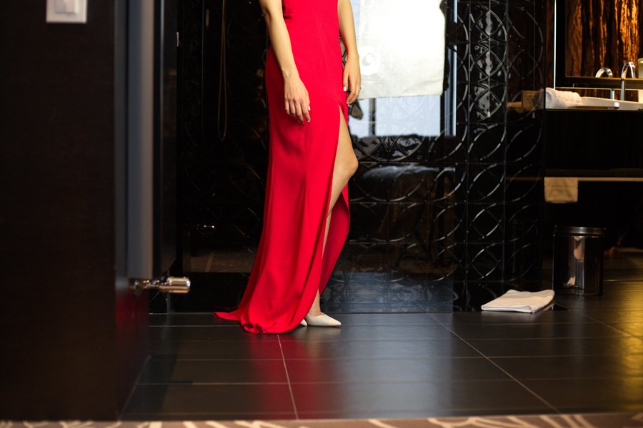  Elegant Coral Red Evening Dress / Stasha Fashion By Anastasija Djuric