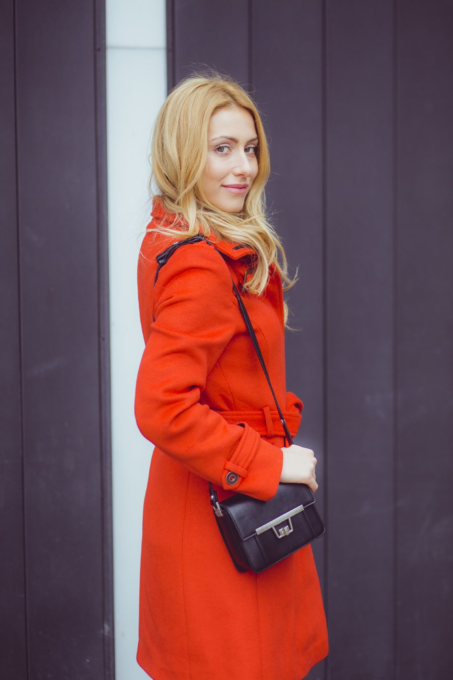 Orange Coat outfit / Stasha Fashion Blog by Anastasija