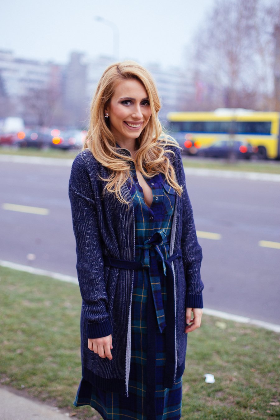 Plaid Shirtdress by Stasha Fashion blog