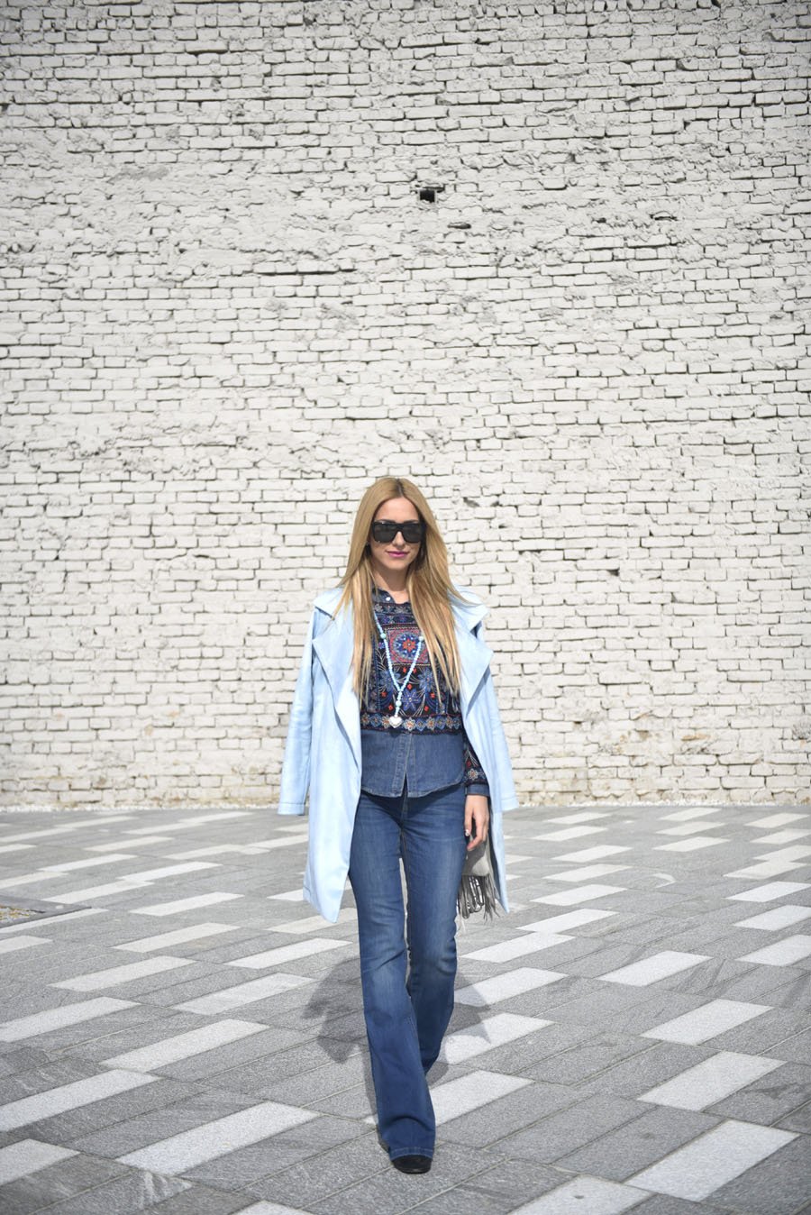 Baby Blue Pastel Coat outfit  - Stasha fashion blog