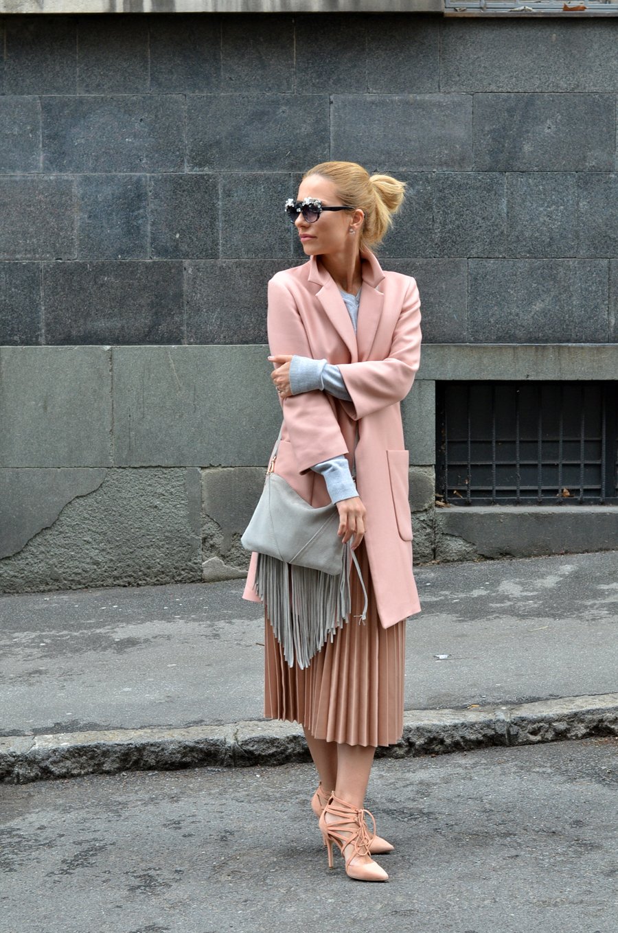 Powder Pink Outfit / Stasha Fashion Blog