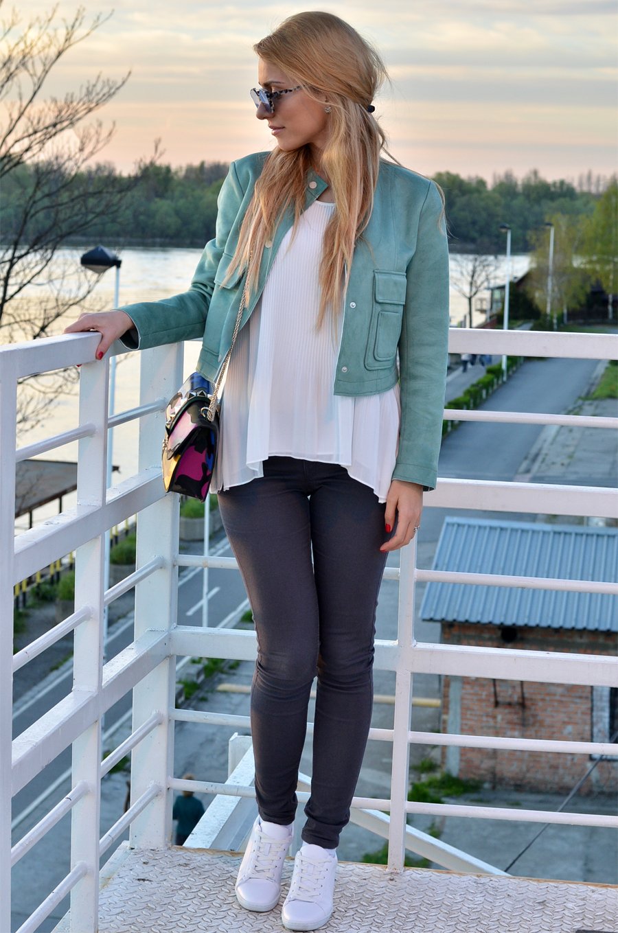 Mint Jacket Outfit / Stasha Fashion Blog