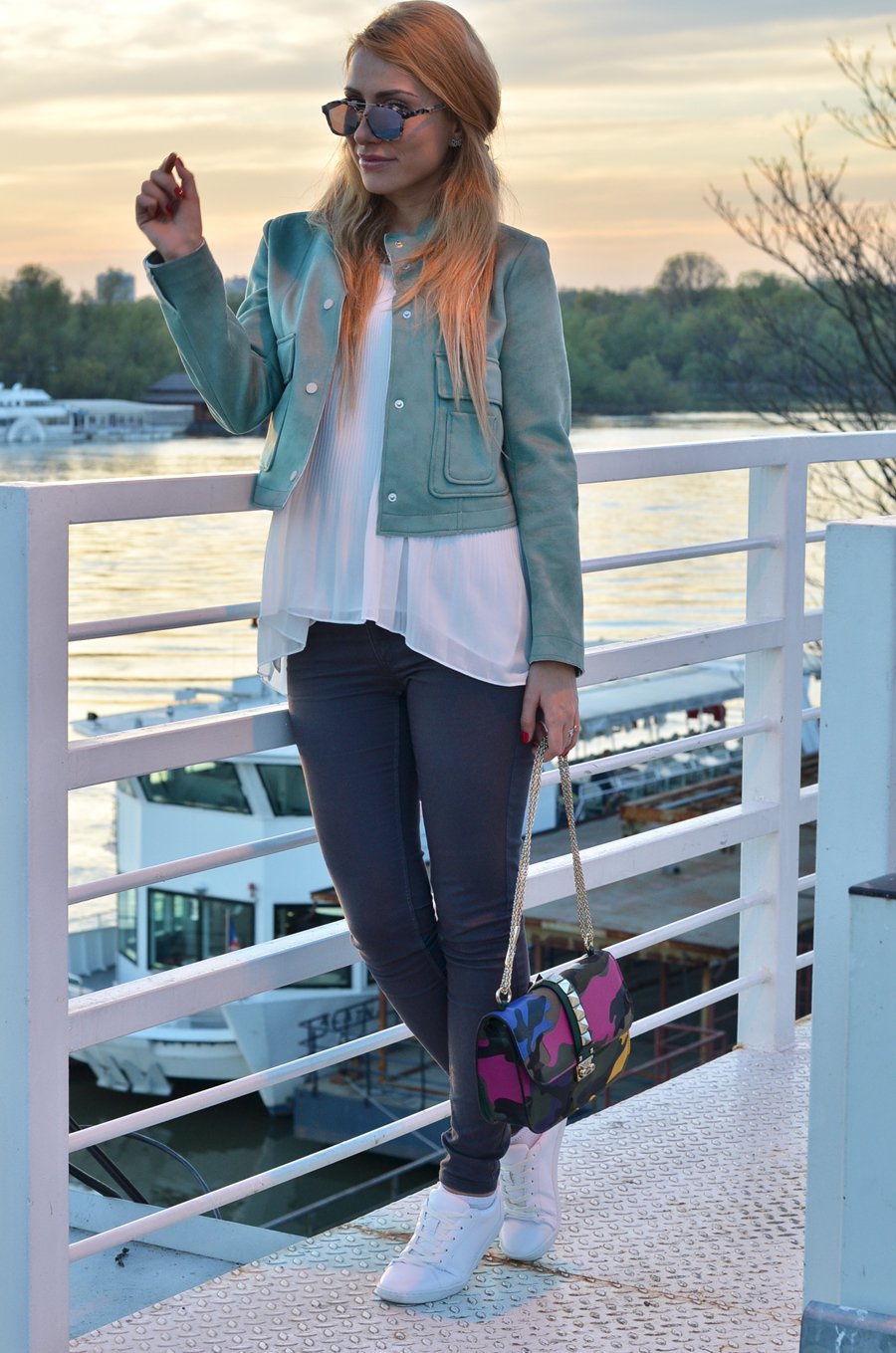 Mint Jacket Outfit / Stasha Fashion Blog