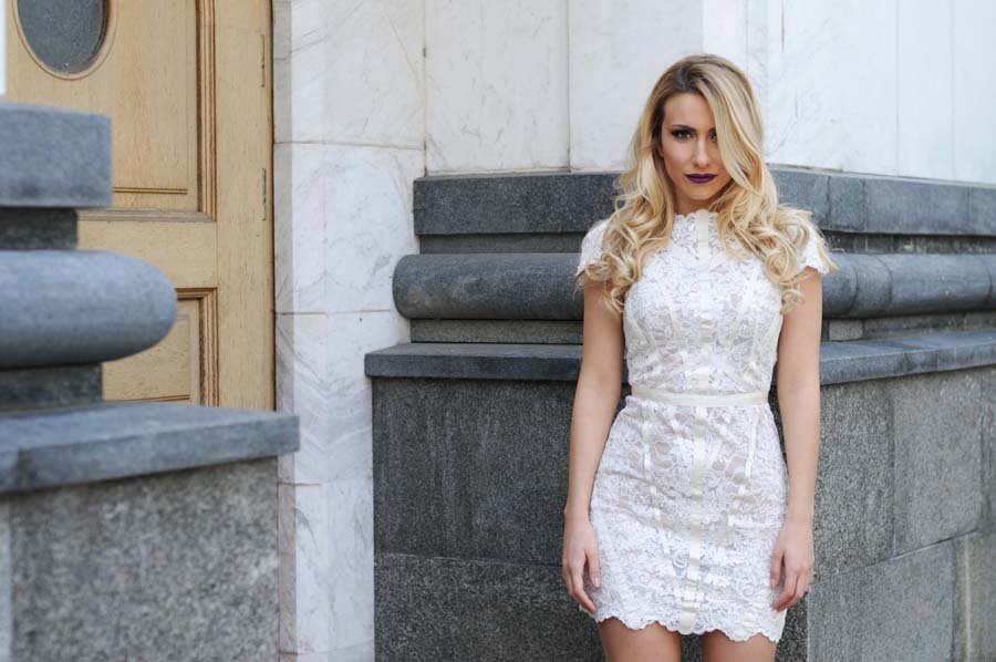 Lace Mini Dress / Stasha fashion Blog