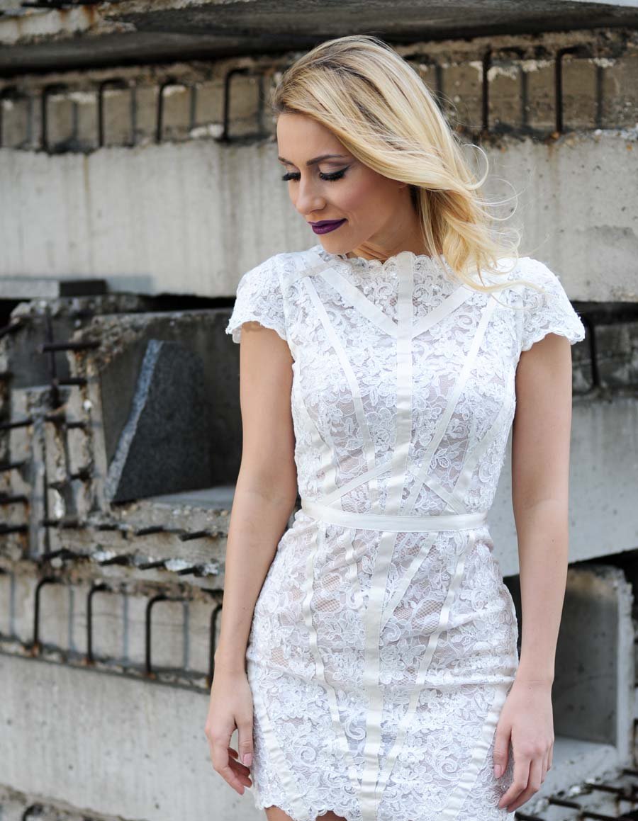 Lace Mini Dress / Stasha fashion Blog