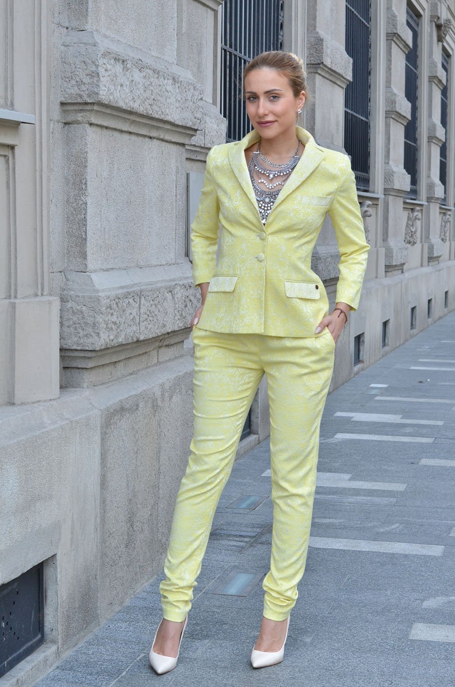 Yellow Women's Suit by Ljubica - Stasha fashion outfit post