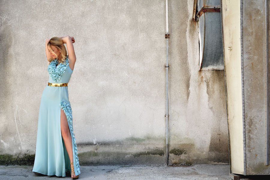 Blue Silk Glamorous Dress LJUBICA ? - Stasha Fashion Blog