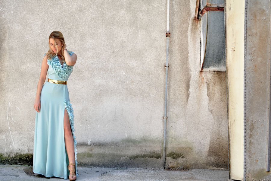 Blue Silk Glamorous Dress LJUBICA ? - Stasha Fashion Blog