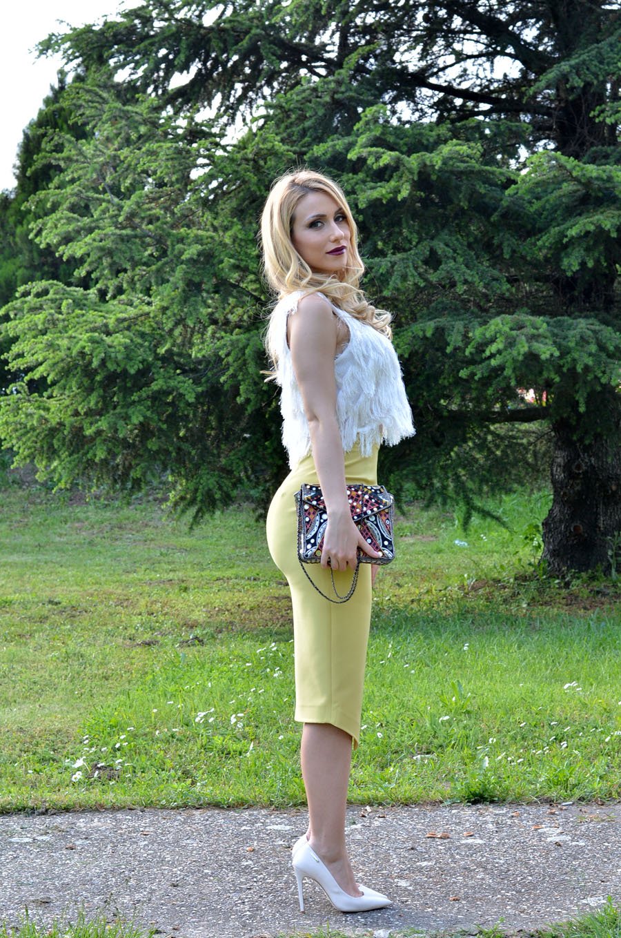 ŽUTA SUKNJA - Wedding Guest Attire / YELLOW SKIRT / Stasha Fashion Blog