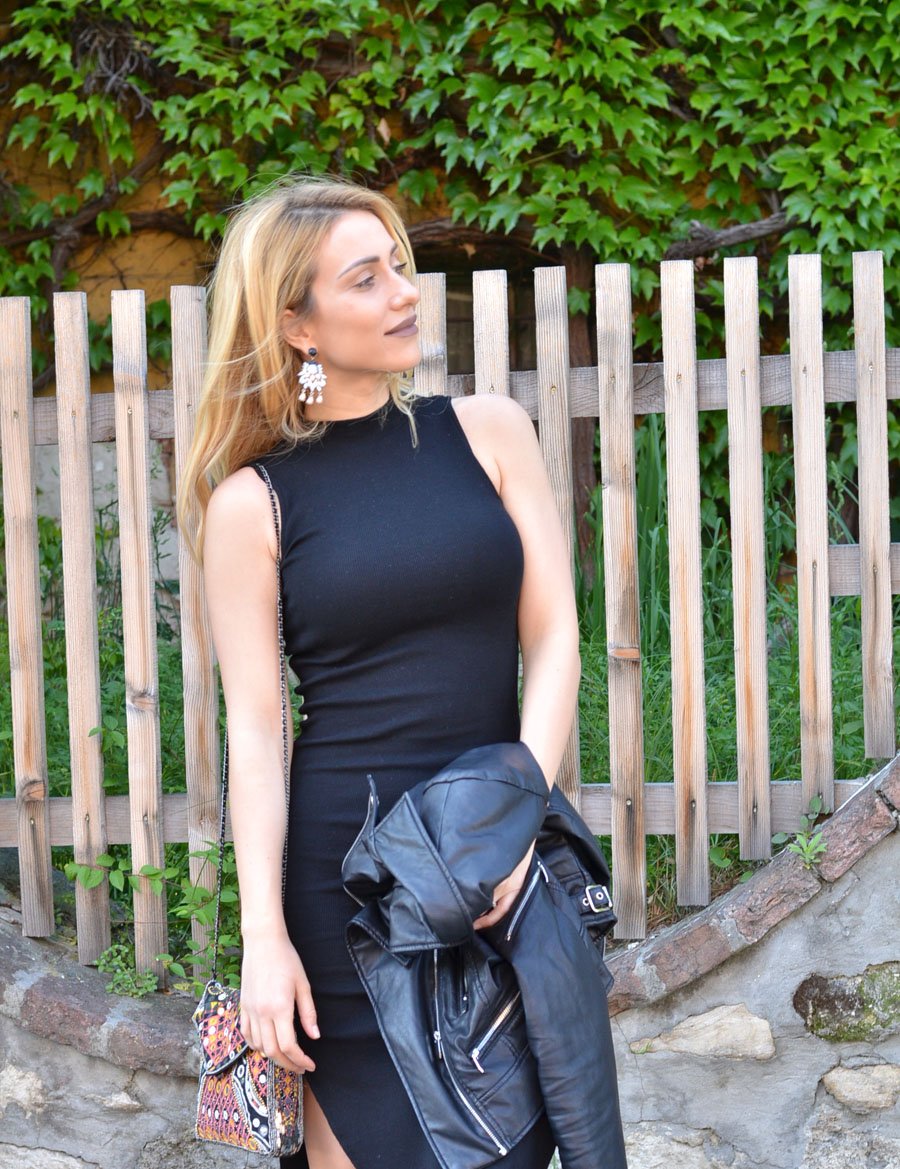   Na-kd black dress outfit / Stasha fashion Blog