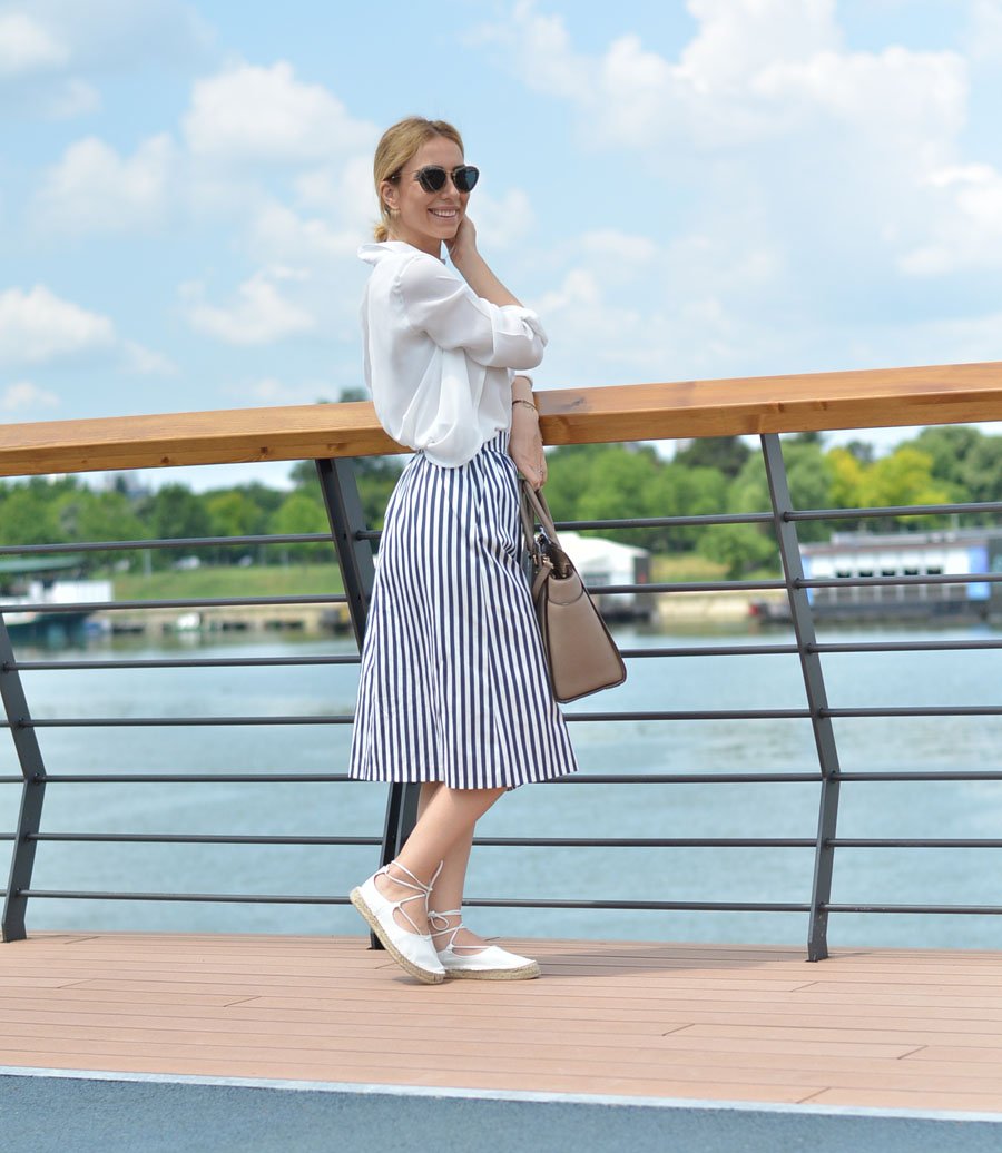 Striped Skirt Outfit / Suknja na Pruge