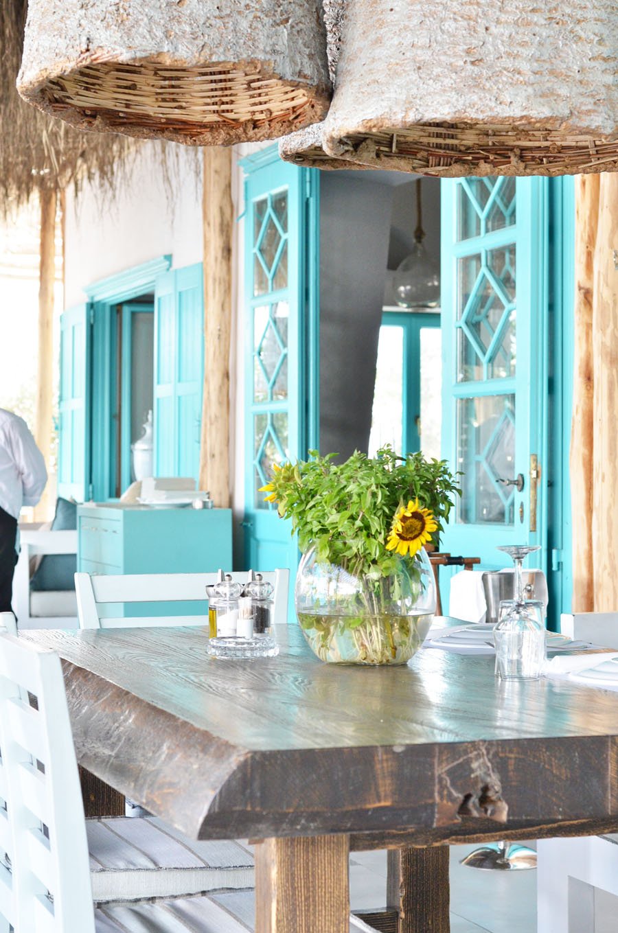 restaurant, Mykonos, Greece / Stasha Travel and Fashion Blog - self portrait