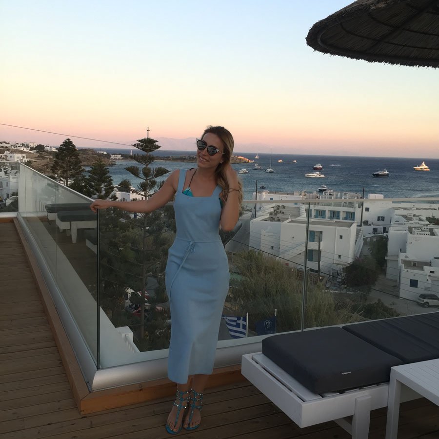 Baby Blue Dress - Mykonos Travel Post - Stasha Fashion Blog