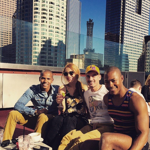 Rooftop, The Standard, Downtown LA, me and the models