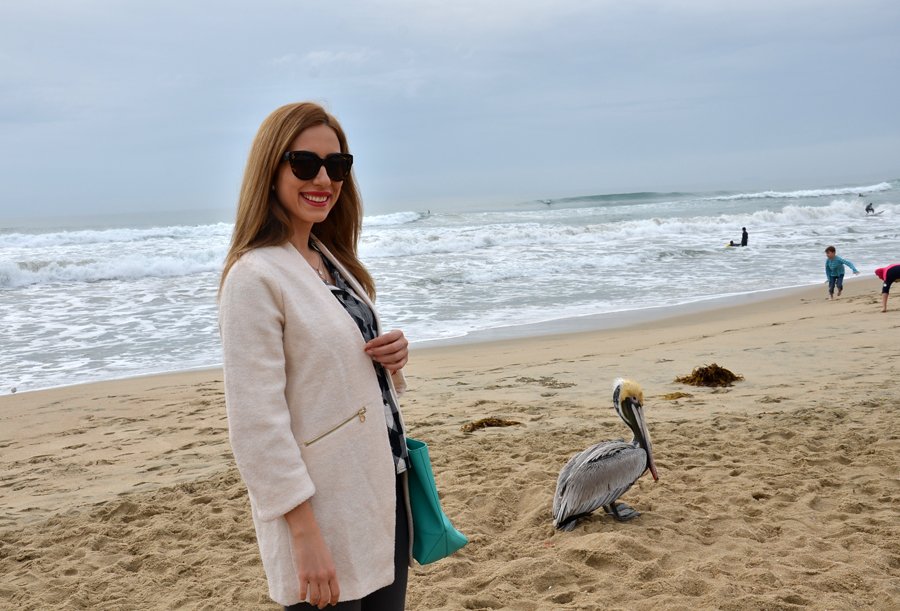 Huntington Beach, California, Anastasija Milojevic, Stasha Fashion and travel blog, photo: The ocean winter outfit