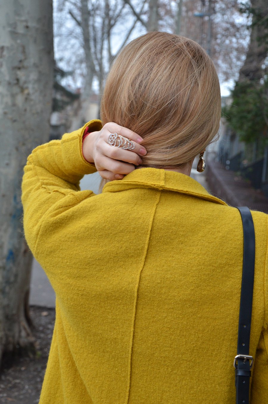 Details , Ring from Mustard Coat Outfit / Stasha fashion Blog by Anastasija Milojevic