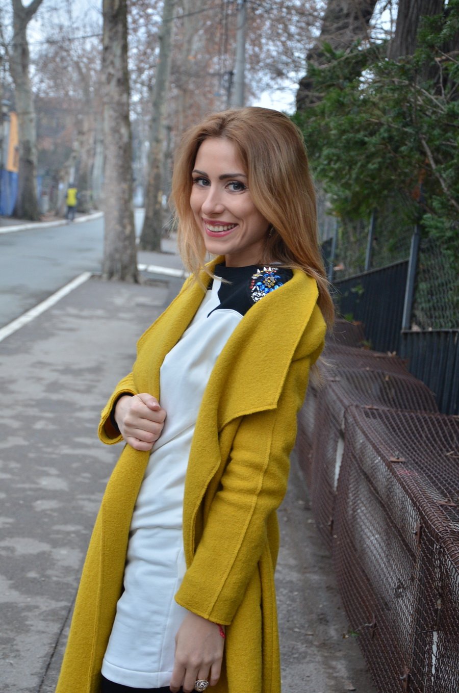 Mustard Coat Outfit / Stasha fashion Blog by Anastasija Milojevic