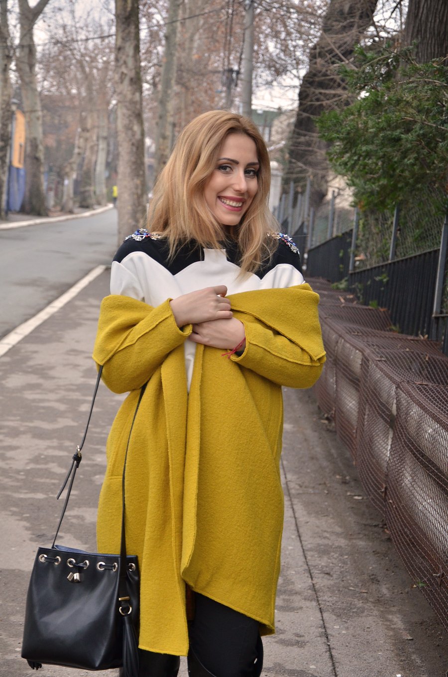 Mustard Coat Outfit / Stasha fashion Blog by Anastasija Milojevic