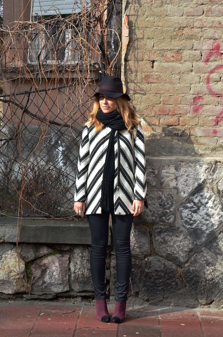 Floppy Hat Winter Outfit - Stasha Fashion Blog by Anastasija Milojevic