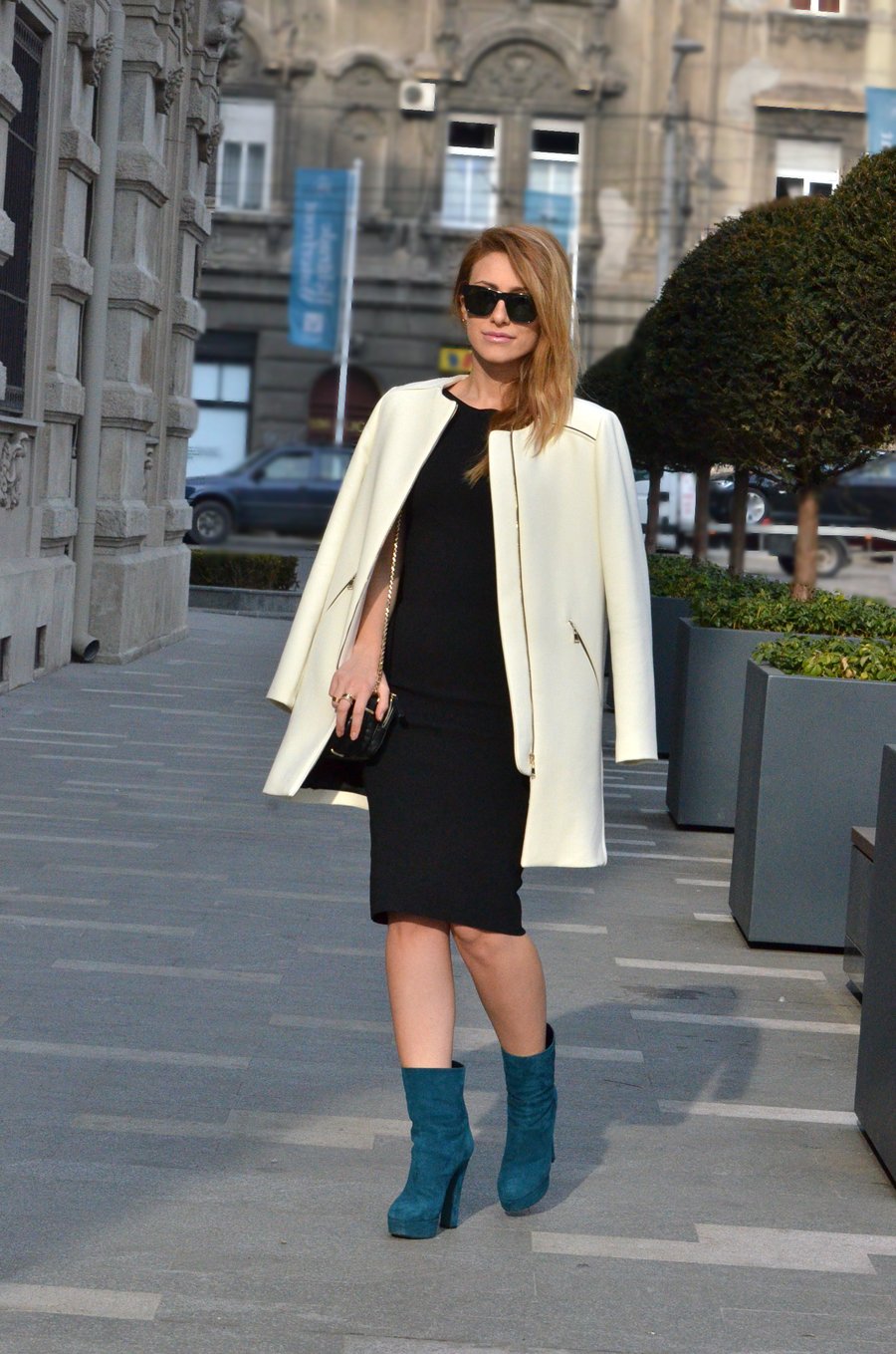 Stasha Fashion Blog by Anastasija Milojević / Dolce and Gabbana petroleum green boots