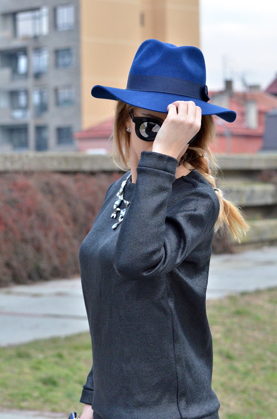 Street Style: Navy Blue I love you / Stasha Fashion Blog By Anastasija Milojevic